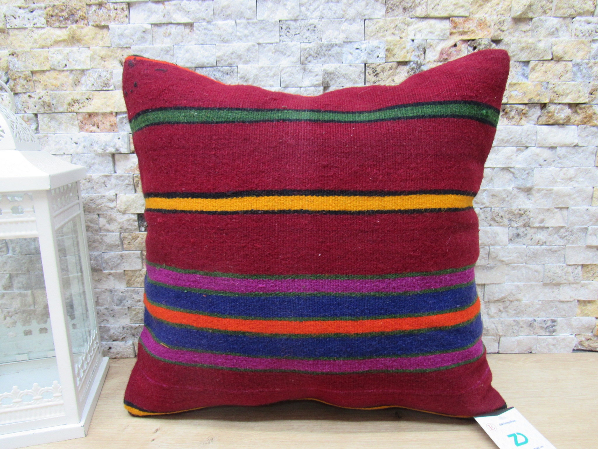 home decor pillow code 06695 striped kilim pillow coastal pillow anatolian kilim pillow 16x16 cushion cover throw pillow