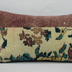 handcraft kilim pillow / throw pillow / decorative kilim pillow / home decor pillow / handmade pillow 12x20 kilim pillow cover / code 4295