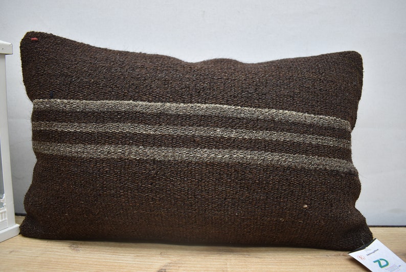 aztec kilim pillow decorative pillow lumbar pillow tribal pillow organic pillow boho wedding pillow 12x20 pillow cover code 3722
