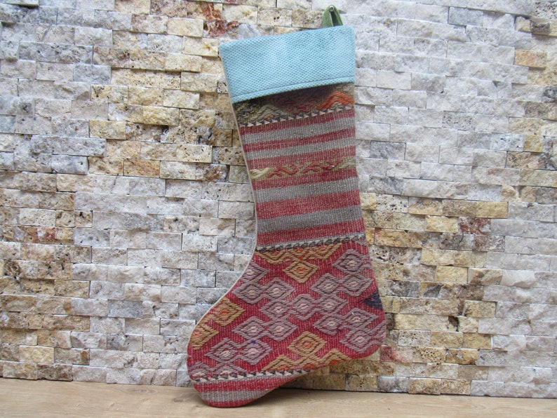 bohemian kilim decorative fireplace socks wall decor christmas stocking 11x18 christmas decor socks decorative santa socks christmas gift
