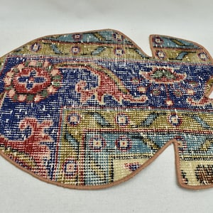 Bowl mat, Non slip mat food & water bowl mat, Non slip pet mat, Cat mat, Handmade mat, Custom pet mat, 12x20 inch pet mat, Code 291