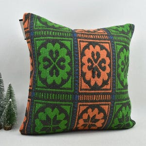 handmade kilim pillow / bohemian pillow / 18x18 turkey pillow / nomadic pillow / tribal pillow / sofa pillow / rustic pillow / code 6196