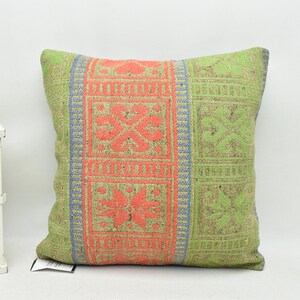 kilim pillow cover / home decor bedding pillow/ throw pillow 18x18 turkish pillow / boho decor pillow / kelim cushion /  code 3991