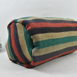 striped kilim kilim pillow / throw pillow / sofa pillow / 10x20 lumbar pillow / turkish pillow /boho decor/ kilim cushion cover / code 40