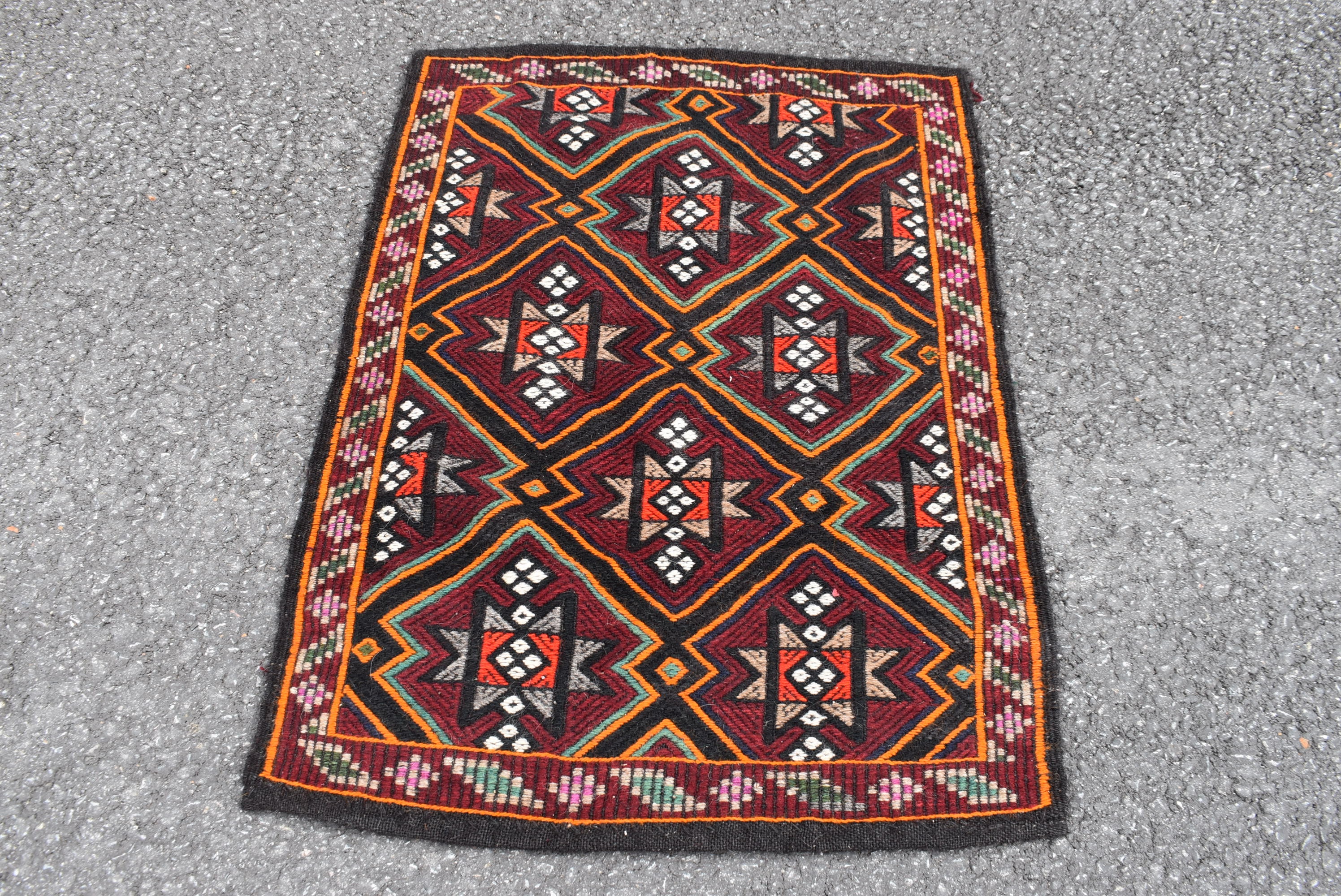 Floor rug Aztec rug Wool rug zd3406 Vintage rug Turkish rug Ethnic rug Free Shipping 7.5 x 10.3 ft Large rug Home decor kilim rug