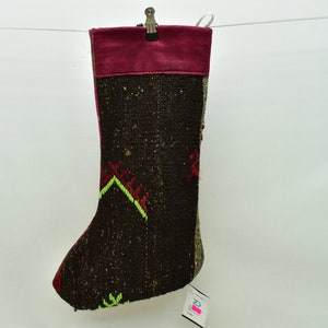 striped dowry kilim designer christmas ornament wall socks 11x18 christmas home decor socks decorative santa socks christmas gift 798