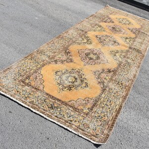 vintage hallway rug, boho rug, runner rug Free Shipping 4.5 x 13.5 ft, bohemian rug, entryway rug, anatolian rug, oushak rug zd1701