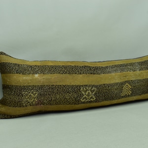 turkish kilim pillow / rustic decor kilim pillow / handmade wool pillow / natural pillow / saloon pillow / 12x36 pillow cover / code 2023