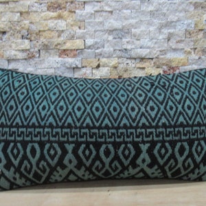 blue color decorative kilim pillow 12x24 kilim pillow handwoven vintage turkish kilim cushion bohemian pillow kilim kissen code 729