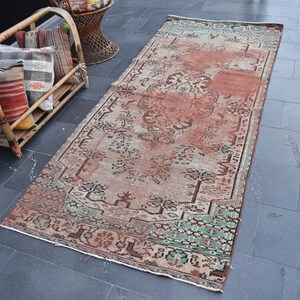 Turkish runner rug, Vintage rug, 3.6 x 8.5 Ft, Runner rug, Boho rug, Decorative rug, Oushak rug, Anatolian rug, Ethnic rug, Wool rug ZDA1301