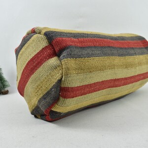 striped kilim kilim pillow / throw pillow / sofa pillow / 10x20 lumbar pillow / turkish pillow /boho decor/ kilim cushion cover / code 21