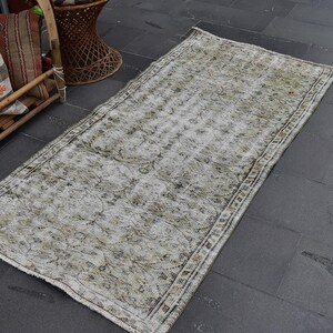 Handmade rug, Home Decor rug, Natural Vintage rug, Turkish Oushak Floor rug, 3.0 x 6.2 ft, Area Rug, Bohemian rug, Carpet, ZDA0929