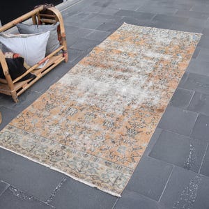 Turkish rug, Area rug, Vintage rug 3.5 x 8.4 Ft, Boho decor rug, Decorative rug, Tribal rug, Oushak rug, Anatolian rug, Bedroom rug  ZDA0772