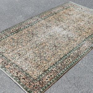 Vintage rug, Turkish rug, Bohemian rug, Decor rug, Oriental rug, Oushak rug, Anatolian rug, Bedroom rug, Office rug, 4.8 x 8.5 Ft Zd4392