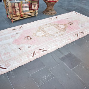 turkish runner rug, vintage rug, turkey rug, area rug Free Shipping 4.2 x 10.2 ft  aztec rug, boho rug, bedroom rug , wool rug , zd6859