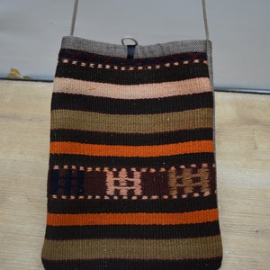kilim bag, organic wool turkish bag, bohemian bag, handmade kilim bag, bohemian bag, 8x11" bag, ethnic bags, unique bag, hand bag, code 50