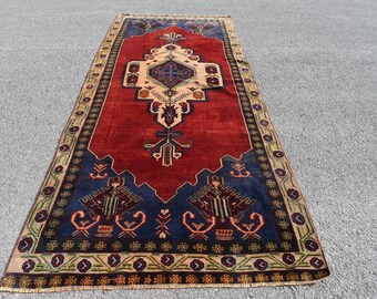 entryway rug RL4632 wedding decor rug anatolian rug bohemian runner rug 4.3 x 12.8 ft boho rug hallway rug vintage rug turkish rug
