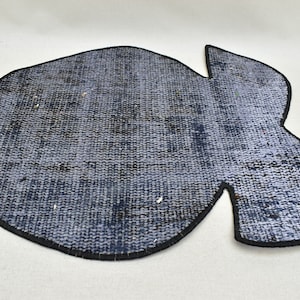 Bowl mat, Non slip mat food & water bowl mat, Non slip pet mat, Cat mat, Handmade mat, Custom pet mat, 12x20 inch pet mat, Code 320