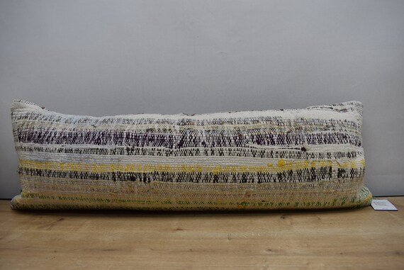 antique kilim pillow decorative sofa pillow code 1878 kelim kissen 12x36 pillow cover boho decor pillow lumbar wool kilim pillow