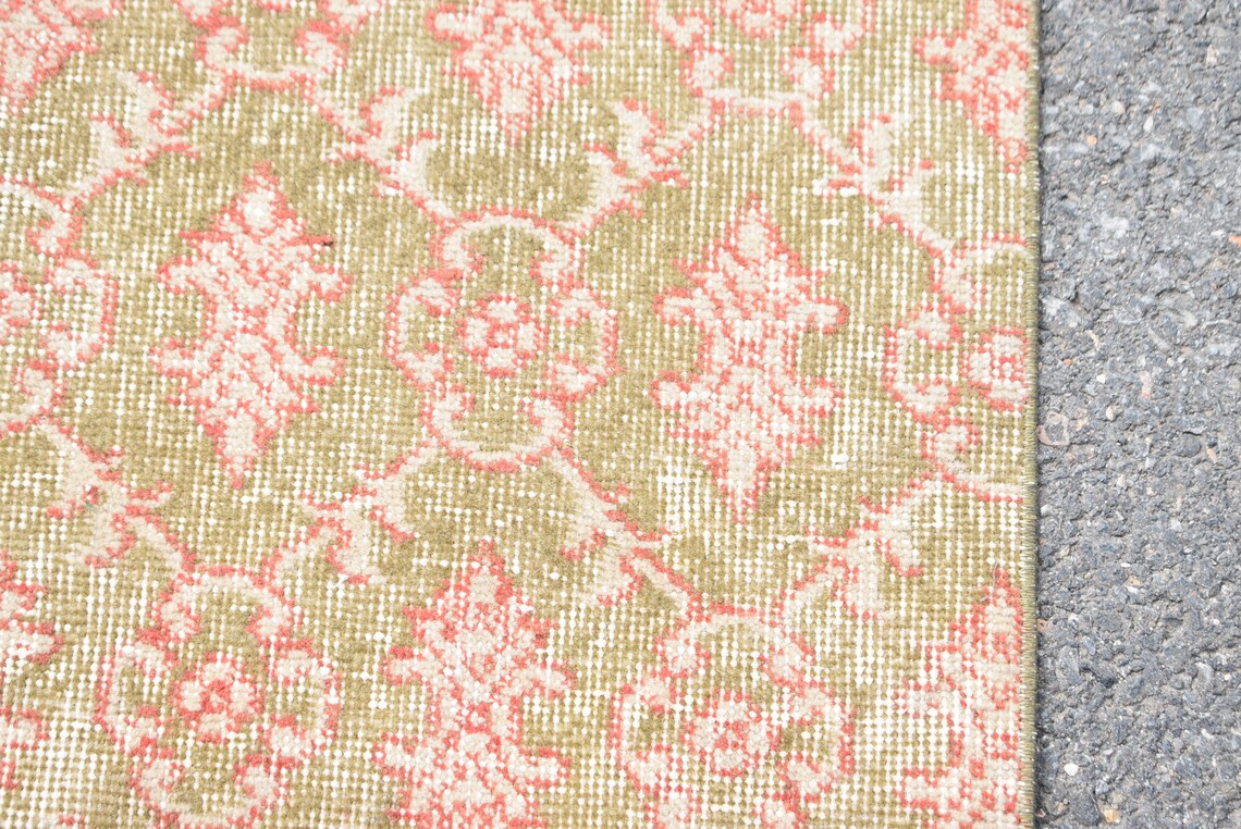 Flur Teppich Grüner Läufer Teppich Handgemachter türkischer | Etsy