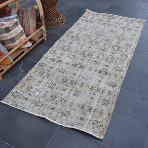 Handmade rug, Home Decor rug, Natural Vintage rug, Turkish Oushak Floor rug, 3.1 x 6.5 ft, Area Rug, Bohemian rug, Carpet, ZDA1240