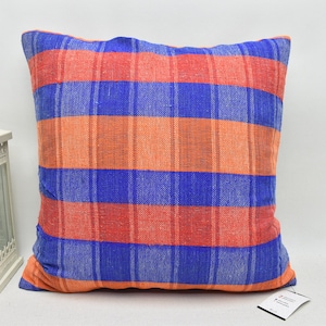 striped pillow / home decor pillow / handwoven pillow / 20x20 throw pillow / sofa pillow / multicolor pillow / rustic pillow / code 3063