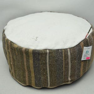 Handmade pouf, Vintage pouf, Home decor Kilim pouff, 20x20x10 inches Ottoman pouf, Floor pillow cover, Decorative Bohemian pouffe, code 722