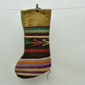 decorative kilim christmas ornament socks christmas stocking 11x18 christmas gift fireplace decorative art wall decor stocking code 107