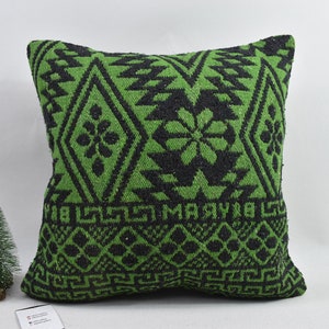handmade kilim pillow / bohemian pillow / 18x18 turkey pillow / nomadic pillow / tribal pillow / sofa pillow / coastal pillow / code 6489