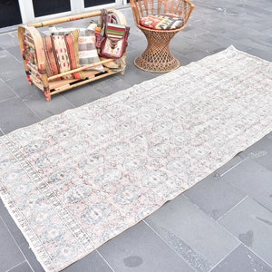 Turkish wool rug, Runner rug, Vintage rug, Hallway rug, 3.9 x 9.9 ft , Anatolian rug, Boho rug, Handmade rug, Entryway rug, Wool rug, ZD7025