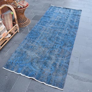 Turkish runner rug, Vintage rug, 3.1 x 8.3Ft, Runner rug, Boho rug, Decorative rug, Oushak rug, Anatolian rug, Hallway rug, Wool rug ZDA1222