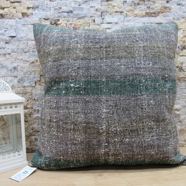 oreiller kilim fait à la main / oreiller boho décor / oreiller turc / oreiller jet 24x24 / oreiller au sol / oreiller tribal / oreiller ethnique / code 836