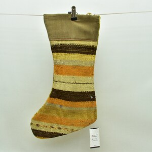 bohemian style handwoven natural wool decorative kilim christmas stocking 11x18 christmas decor socks decorative santa socks code 1317