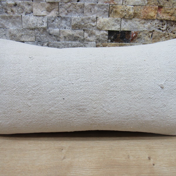 oreiller décoratif kilim / oreiller kilim blanc / 8x16 tribal kilim oreiller / oreiller décor maison / oreiller de mariage boho / couverture oreiller euro sham