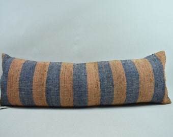 striped kilim pillow / euro sham pillow / handmade kilim pillow / turkish pillow / boho pillow / cushion / 12x36 pillow cover / code 1857