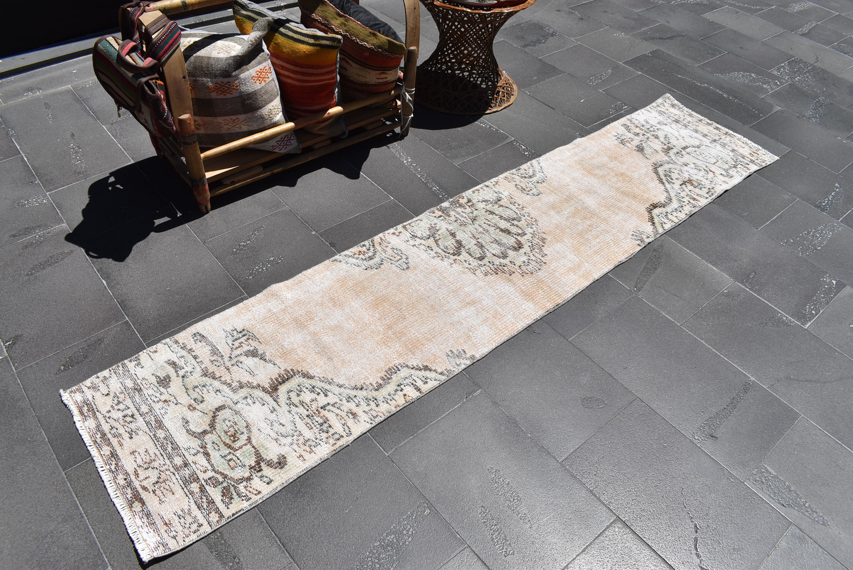 Turkish Rug, Vintage Rug, Handmade Rug, 1.8 X 8.4 Feet, Boho Turkish Rug, Vintage Rug, Handmade Rug, 1.8 X 8.4 Feet, Boho