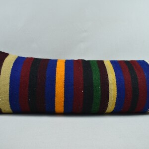 striped pillow / decorative kilim pillow / bohemian pillow / home decor pillow / anatolian kilim pillow / 12x36 pillow cover / code 1912