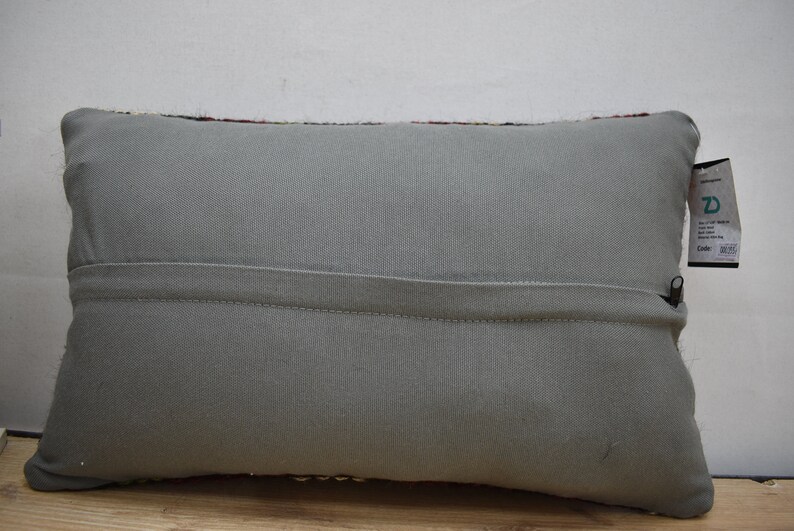 decorative kilim pillow organic kilim pillow boho pillow couch pillows kelim kissen unique pillow 12x20 pillow cover code 3556