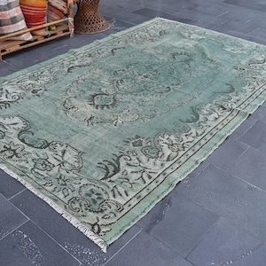 Oriental rug, Area rug, Vintage rug 5.6 x 8.9 Ft, Turkish rug, Boho rug, Decor rug, Floor rug, Oushak rug, Anatolian rug, Bedroom rug ZD7819