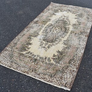 Vintage area rug, Oriental rug, Office rug, Tribal rug, Livingroom rug, Handmade rug, Turkish rug, 3.9 x 7.2 Ft, Boho rug, Oushak rug Zd2950