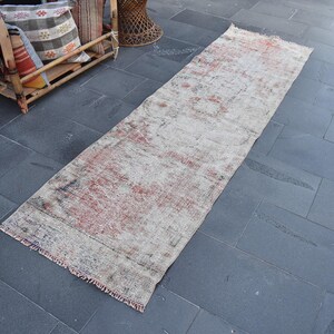 Turkish rug, Vintage rug, Handmade rug, 2.3 x 7.9 feet, Boho decor, Runner rug, Wool rug, Oushak rug, Home decor, Natural wool rug, ZDA1101