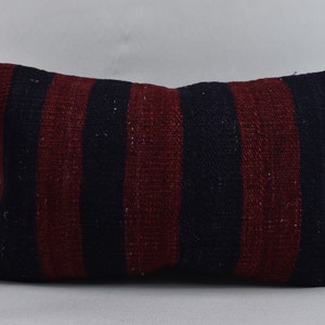 comfort pillow cover / striped pillow / handmade wool throw pillow / decorative pillow / kilim pillow / 12x20 sofa pillow cover code 5530