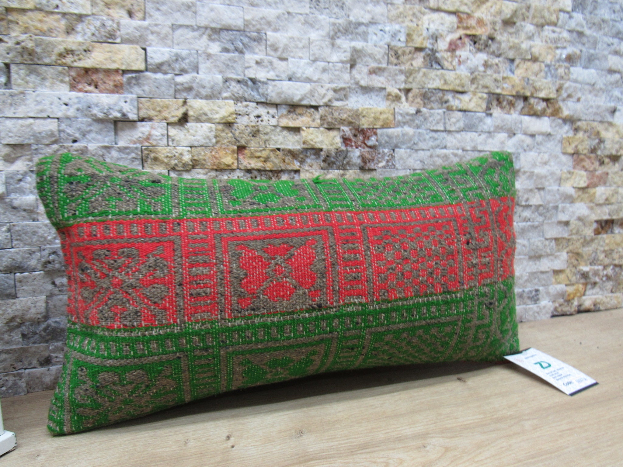 Green kilim pillow 10x20 vintage floral kilim pillow Etsy