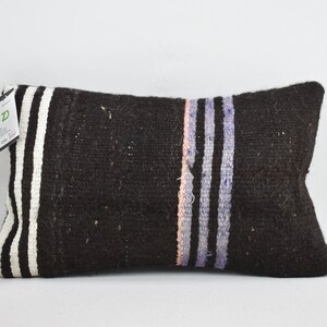 handmade wool kilim pillow cover / home decor / decorative pillow / ethnic decor pillow / striped pillow / 12x20 pillow cover / code 4481