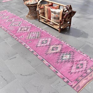 Turkish herki rug, Handmade rug, Vintage rug, Wool herki, 2.3 x 11.7 Ft, Runner rug, Kitchen rug, Ethnic Hallway rug, Organic rug, ZDA0025