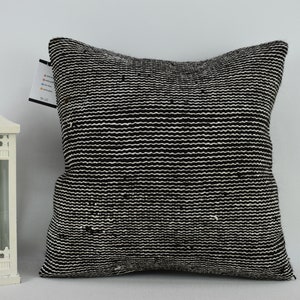 anatolian kilim pillow cover / home decor / 18x18 nomadic pillow cover / handmade wool pillow / turkish decorative pillow cover code 5539