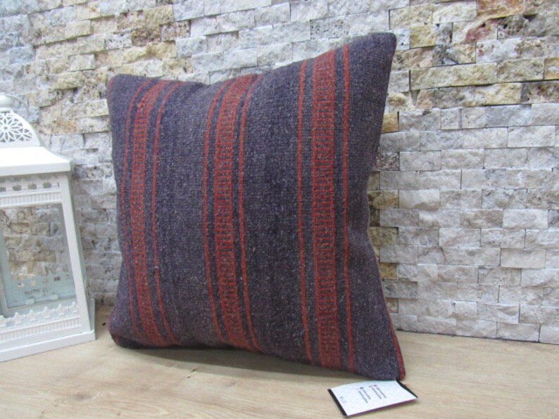 Kilim Euro Pillow|Kilim Euro Sham|Turkish Cushion Cover|16x16 Decor Pillow|Accent Throw Pillow