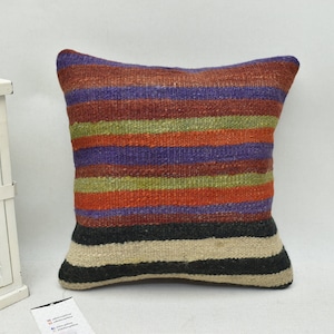 Copricuscino in lana fatto a mano, cuscino arredamento Boho, cuscino decorativo, cuscino arredamento per la casa, cuscino in lana turca, codice copertura cuscino 12x12 314