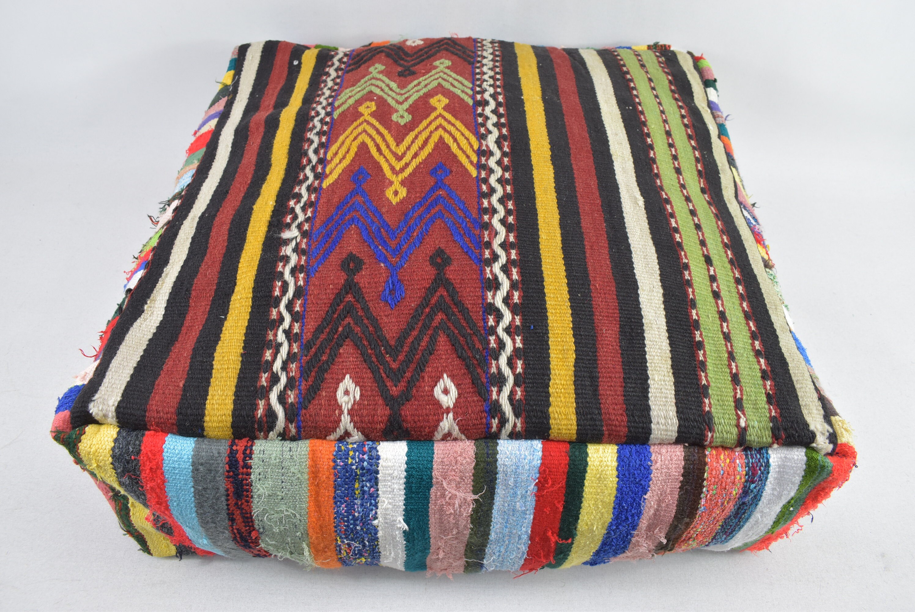 Wool Bench Cushion Cover 8 x 44 Ethnic Turkish Lumbar Wool Rug Pillow Anatolian Oushak Carpet Bedding Cushion Cover
