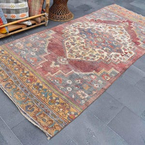 Turkish wool rug, Vintage runner rug, Hallway rug, Corridor decor, Oushak rug, Natural rug, Home decor, Boho decor rug 3.9 x 9.2 ft ZDA1052